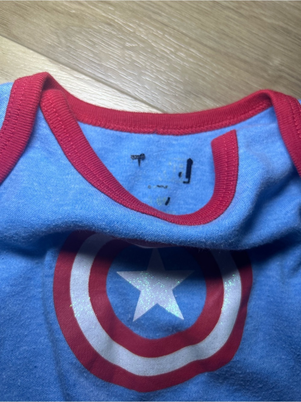 Marvel Blue & Red Captain Shield Tutu Bodysuit - Picture 3 of 4